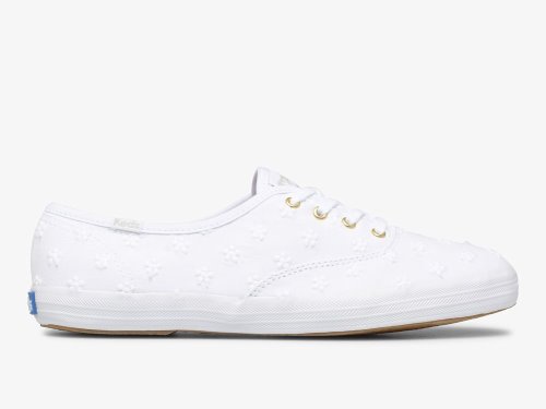 Keds Champion Daisy Eyelet Veterschoenen Dames Wit | NL-76551