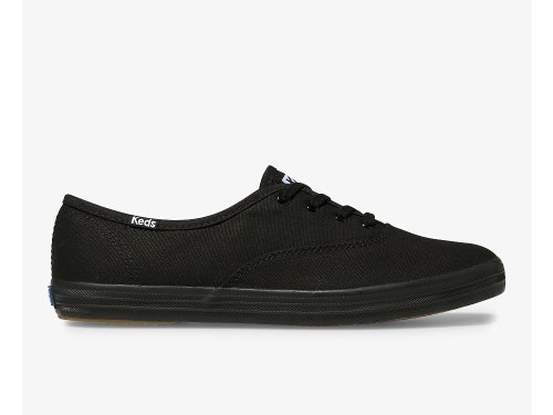 Keds Champion Originele Veterschoenen Dames Zwart Zwart | NL-32224